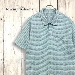 Tommy Bahama★半袖シャツ★総柄★幾何学柄★カジキ刺繍★リゾートのサムネイル