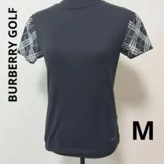 バーバリー ゴルフ 半袖 カットソー Tシャツ ノバチェック M ブラック