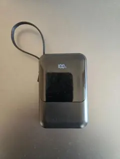 【即購入OK】多機能 モバイルバッテリー ケーブル内蔵 残量表示 ブラック