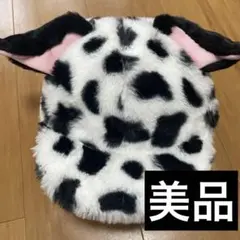 【値下げ】【美品】ディズニー　101匹わんちゃん　ファーキャップ　被り物　帽子