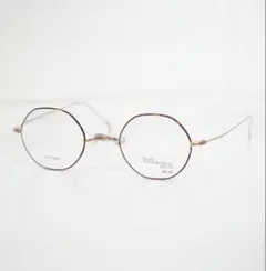 新品 チタン製 クラシックブラウン ビッグサイズ眼鏡 レンズ交換可 