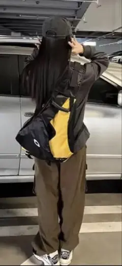 【レア】00s OAKLEY shoulder bag black×yellow