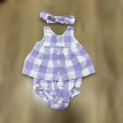 BabyGAP シャイニーギンガムチェックセットアップ 70サイズ