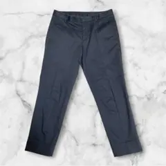 【ユニクロ】67cm 黒 ストレッチ アンクルパンツ クロップドパンツ
