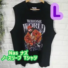 【新品】Nas ナズ ヒップホップ ラッパー ノースリーブ Tシャツ L