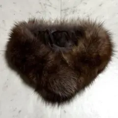 未使用級 SAGA FOX リアルファーストール フォックス 銀サガ ブラウン