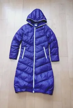 adidas アディダス ロングダウンコート L 紫 フルジップ 防寒のサムネイル