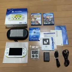 SONY PS Vita 2000 ライムグリーン/ホワイト　周辺機器セット