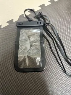 スマホ 防水ケース ブラック ストラップ付き 水中撮影 お風呂 プール