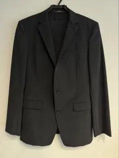 COMME CA MEN ストライプ ブラック スーツ上下　48