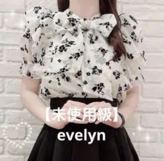 【未使用級】evelyn エブリン　フロッキーリボンBS フリルブラウス　リボンのサムネイル