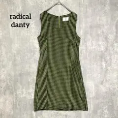 radical danty グリーン　ブラックのチェック柄ワンピース　 M
