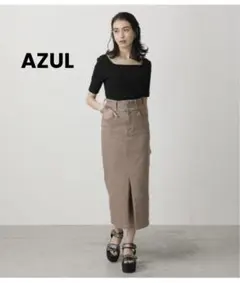 AZUL HIGH WAIST SLIT DENIM SK /デニムスカート