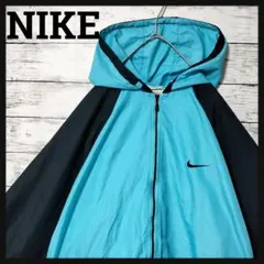 【希少】NIKE　ナイキ　ナイロンジャケット 両面刺繍　白タグ　90s