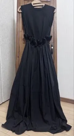 ADAM ET ROPE'ノースリーブドッキングロングワンピース