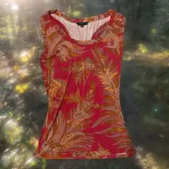 00's ETRO ペイズリー柄 ノースリーブ　y2k archve 平成のサムネイル
