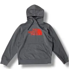 ザ・ノースフェイス　パーカー　フーディ　スエット　ロゴ　プリント　グレー