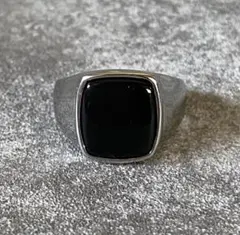 メキシカンジュエリー シルバー シグネットリング オニキス 天然石 19号