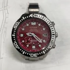 未使用級/付属品有】シチズン エコドライブ J810 ダイバーズ オレンジ