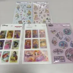 プリンセス系シール2種プリンセス3Dシール2種　オイスターウォーターシールセット