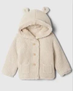 【新品タグ付き】baby GAPあったかくまさんカーディガン ベージュ 60