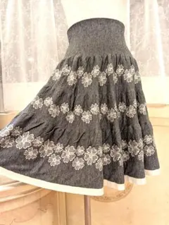 エムズグレイシー　フレアースカート40 　グレー