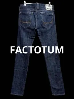 良品 FACTOTUM ダークブルースリムフィットデニム スキニー タイトw29のサムネイル