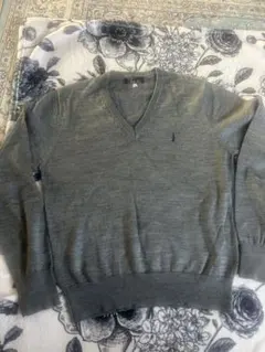 East Boy グレー Vネック セーター M