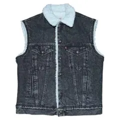 80s リーバイス 60511 ボアデニムベスト 先染め ブラック