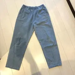 最終値下げ レディース ウエストゴム デニムパンツ ライトブルー L
