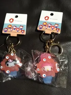 サンリオコラボミャクミャク クリアキーホルダーマイメロクロミ ２点