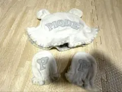 gelatopiqué 耳付き帽子セット 水色　70サイズ