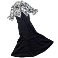 apres jour アプレジュール　切り替えフリルボウタイワンピース 黒　F