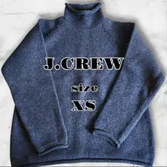 J.CREW ウール100% ハイネックニット ネイビー XS相当 シンプル
