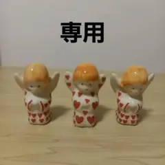 ポーリッシュポタリー　天使の置物　三個セット