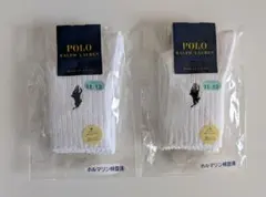 ポロラルフローレン キッズ 靴下 11-13cm 2足 ホワイト