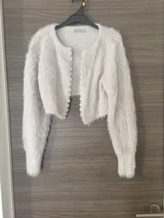 Jill by jillstuartライトグレー ファー カーディガン
