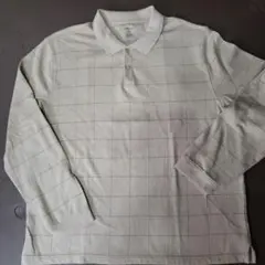 Van Heusen XXL 長袖ポロシャツ チェック柄