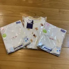 ミキハウス　ロンパース　短肌着　50 60 3点セット　プレオール　くま