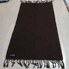 DANBIRD ブラウン マフラー フリンジ付き