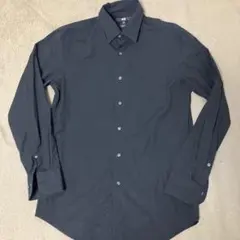 【美品】UNIQLO 長袖シャツ　スリムフィット　黒　S