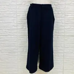 DAMA collection ウール混ストライプワイドパンツ 紺 67のサムネイル