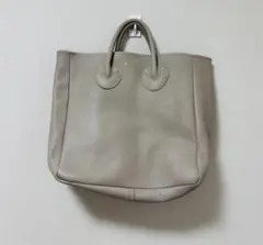 美品！YOUNG&OLSEN シボ革トートバッグ ベージュ A4収納 - メルカリ