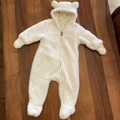 H&M ベビー　68cm ファー　オールインワン　アウター
