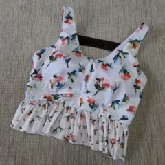 【SUKALA】ローズプリントヨガウェア Sサイズ アイボリー 【LAVA】