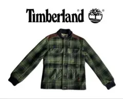 【美品】Timberland グリーン・チェック柄ジャケット