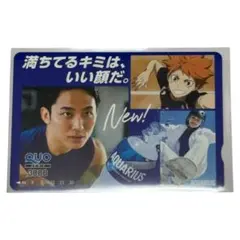 【使用済み】アクエリアス QUOカード ハイキュー 日向翔陽 河村勇樹