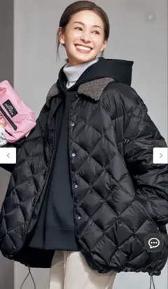 アンフィーロ　TAIONコラボ ボア襟 リバーシブルダウン