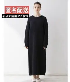 新品ジェラートピケ ジョエルロブション スフレアラン ワンピース ブラック