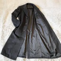 美品✨カシミヤ100％ ロング マキシ丈 チェスターコート 比翼 グレー 4L